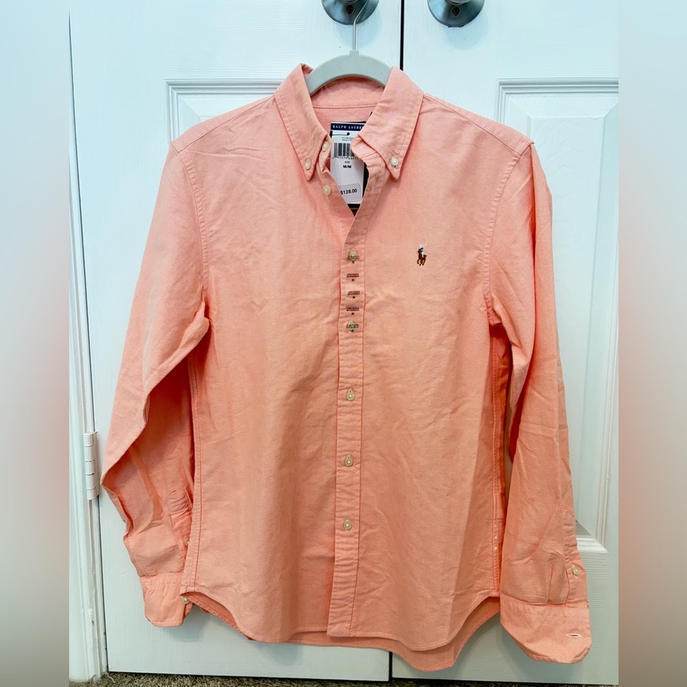 Polo Ralph Lauren Coral Button-Down Oxford Shirt